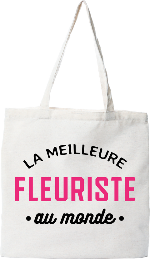 Tote bag coton recyclé la meilleure fleuriste au monde