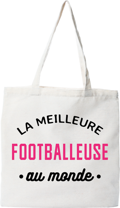 Tote bag coton recyclé la meilleure footballeuse au monde