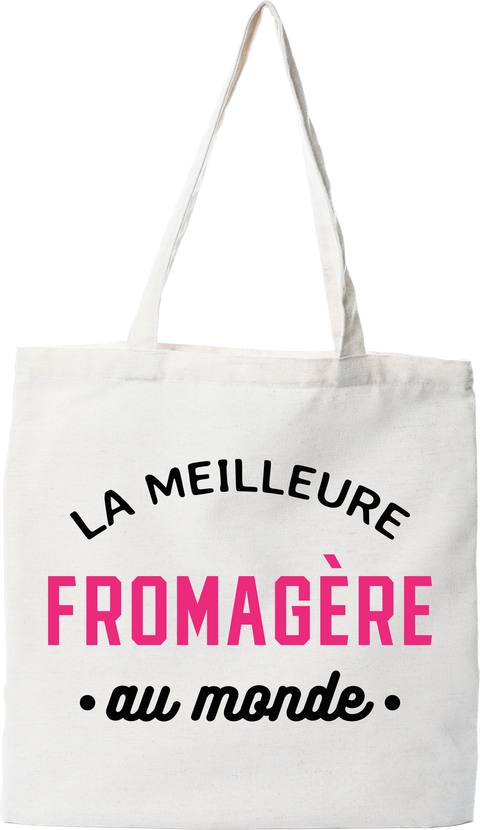 Tote bag coton recyclé la meilleure fromagère au monde