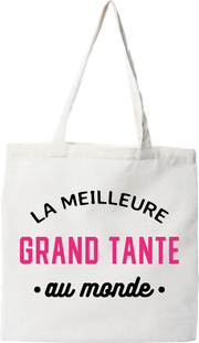Tote bag coton recyclé la meilleure grand-tante au monde