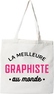 Tote bag coton recyclé la meilleure graphiste au monde
