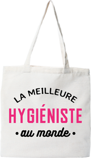 Tote bag coton recyclé la meilleure hygiéniste au monde