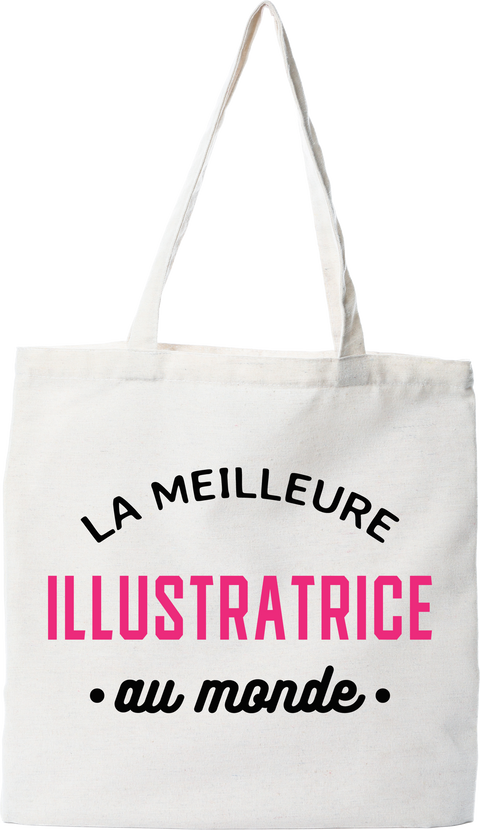 Tote bag coton recyclé la meilleure illustratrice au monde
