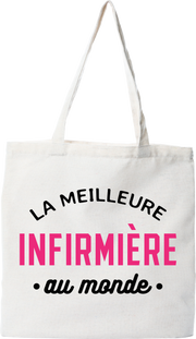 Tote bag coton recyclé la meilleure infirmière au monde