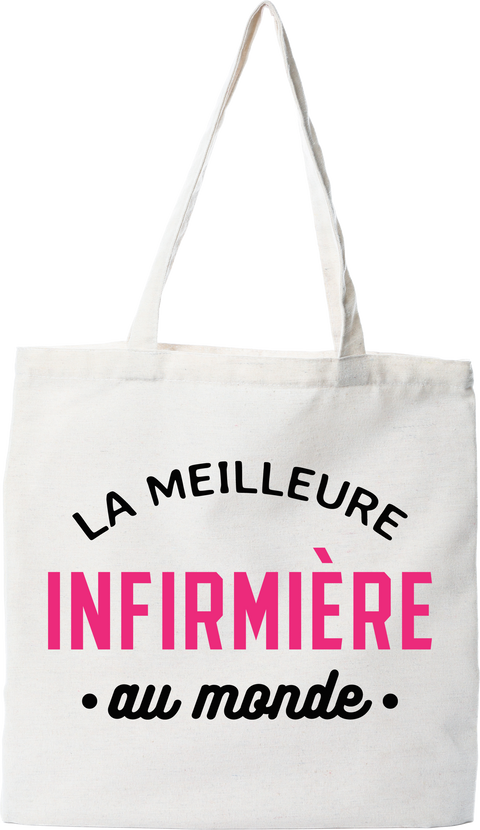 Tote bag coton recyclé la meilleure infirmière au monde