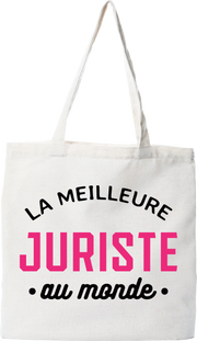Tote bag coton recyclé la meilleure juriste au monde