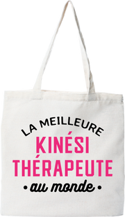 Tote bag coton recyclé la meilleure kinésithérapeute au monde