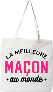 Tote bag coton recyclé la meilleure maçon au monde