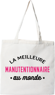 Tote bag coton recyclé la meilleure manutentionnaire au monde