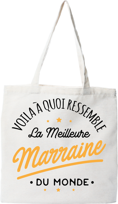 Tote bag coton recyclé la meilleure marraine du monde