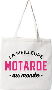 Tote bag coton recyclé la meilleure motarde au monde