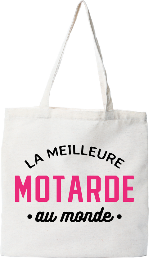 Tote bag coton recyclé la meilleure motarde au monde