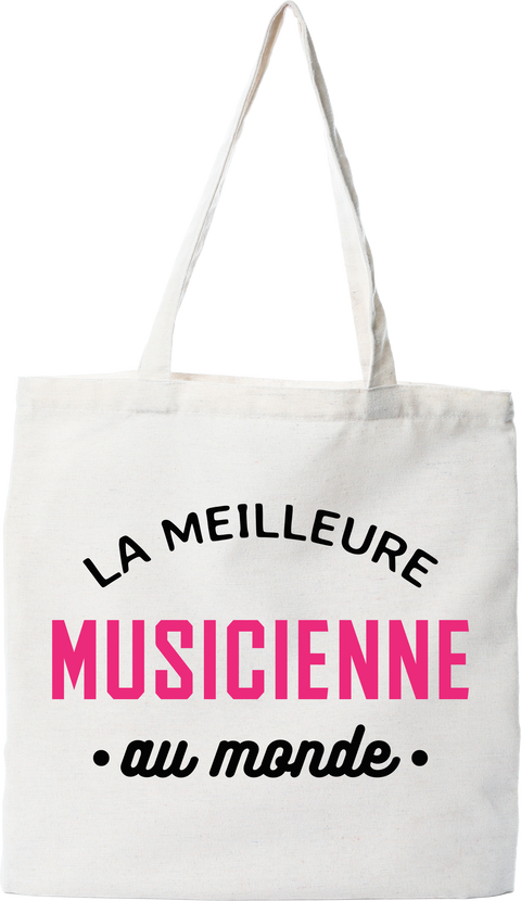 Tote bag coton recyclé la meilleure musicienne au monde