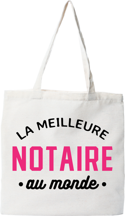 Tote bag coton recyclé la meilleure notaire au monde