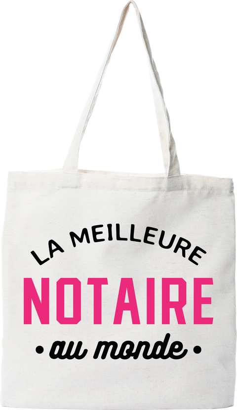 Tote bag coton recyclé la meilleure notaire au monde