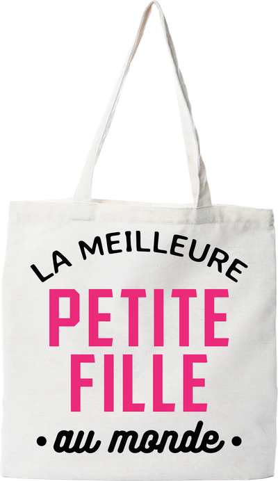 Tote bag coton recyclé la meilleure petite fille au monde