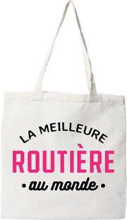 Tote bag coton recyclé la meilleure routière au monde
