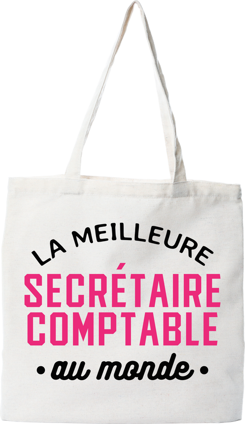 Tote bag coton recyclé la meilleure secrétaire comptable au monde