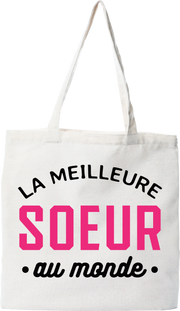 Tote bag coton recyclé la meilleure soeur au monde