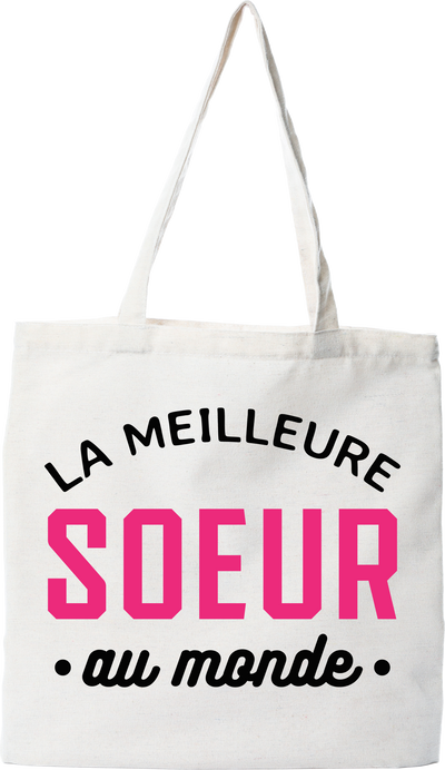 Tote bag coton recyclé la meilleure soeur au monde