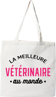 Tote bag coton recyclé la meilleure vétérinaire au monde