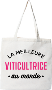 Tote bag coton recyclé la meilleure viticultrice au monde