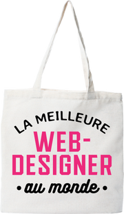 Tote bag coton recyclé la meilleure web designer au monde
