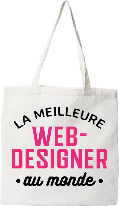 Tote bag coton recyclé la meilleure web designer au monde