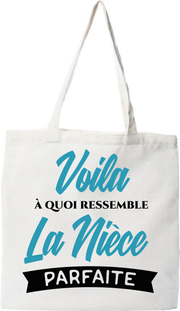 Tote bag coton recyclé la nièce parfaite 2