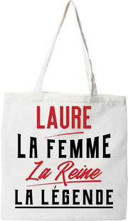 Tote bag coton recyclé laure la femme la reine la légende