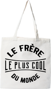 Tote bag coton recyclé le frère le plus cool du monde