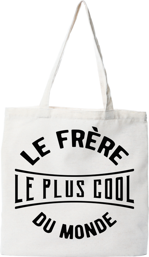 Tote bag coton recyclé le frère le plus cool du monde