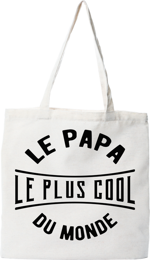 Tote bag coton recyclé le papa le plus cool du monde