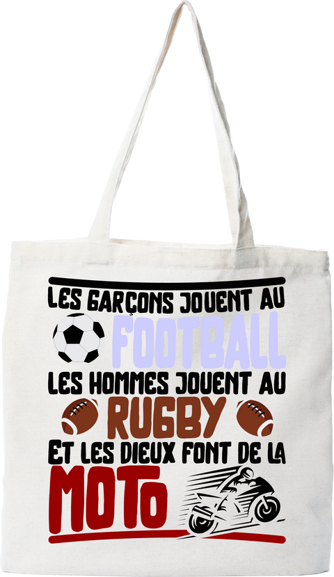 Tote bag coton recyclé les dieux font de la moto