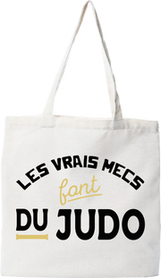 Tote bag coton recyclé les mecs font du judo