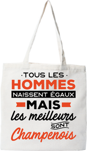 Tote bag coton recyclé les meilleurs sont champenois