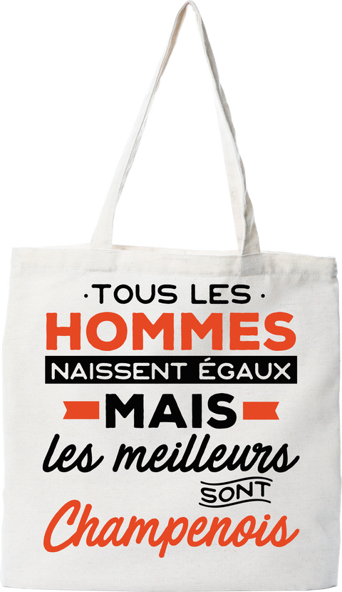 Tote bag coton recyclé les meilleurs sont champenois