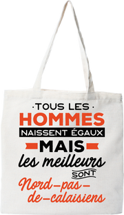 Tote bag coton recyclé les meilleurs sont nord pas de calaisiens