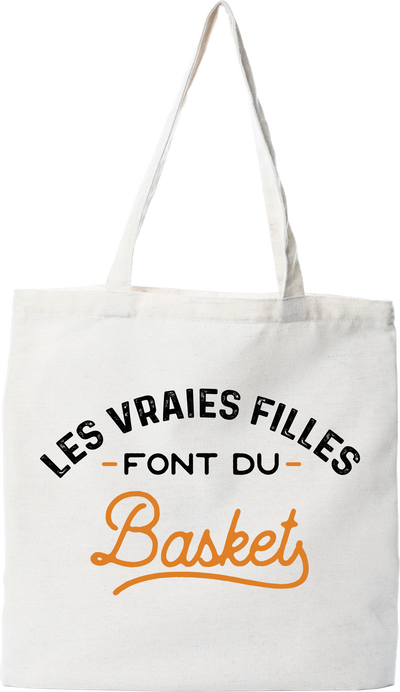 Tote bag coton recyclé les vraies font du basket