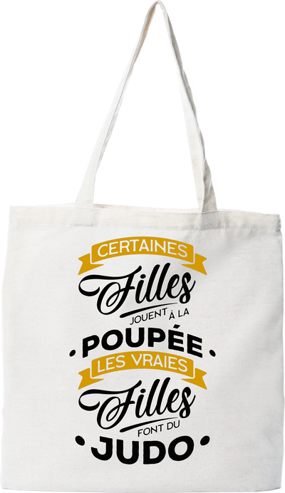 Tote bag coton recyclé les vraies font du judo