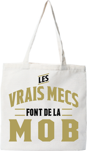 Tote bag coton recyclé les vrais mecs font de la mob