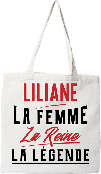 Tote bag coton recyclé liliane la femme la reine la légende
