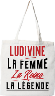 Tote bag coton recyclé ludivine la femme la reine la légende