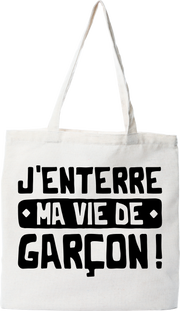 Tote bag coton recyclé ma vie de garçon