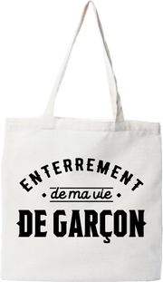 Tote bag coton recyclé ma vie de garçon 2