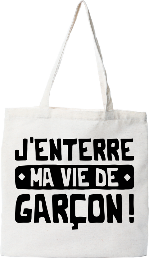 Tote bag coton recyclé ma vie de garçon