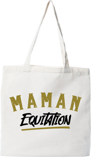 Tote bag coton recyclé maman équitation