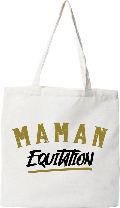 Tote bag coton recyclé maman équitation