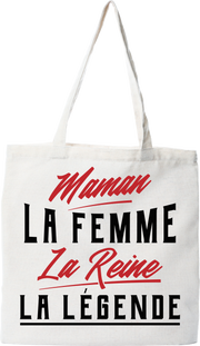 Tote bag coton recyclé maman la légende