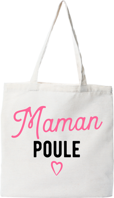 Tote bag coton recyclé maman poule